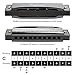 Harmonica, SOUIDMY Blues Harmonica for Adults, Beginners, Key of C, 10 Holes 20 Tones Mouth Organ, Stainless Steel Shell