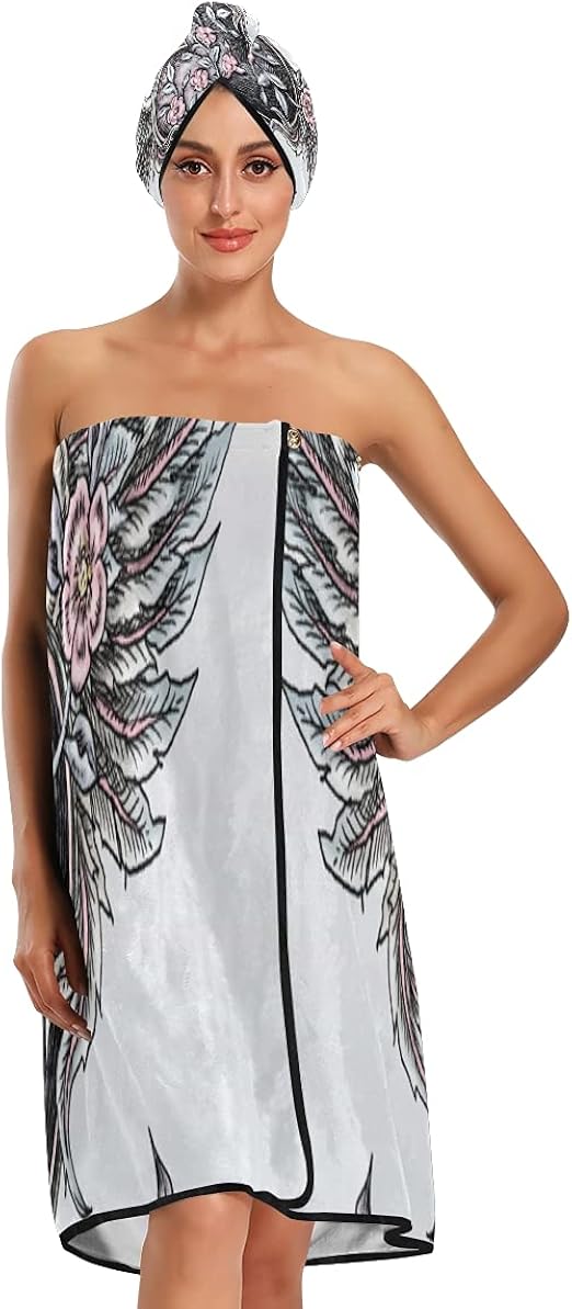 Velcro Towel Wrap For Women An Angel Fire That Burns Its Wings Towel