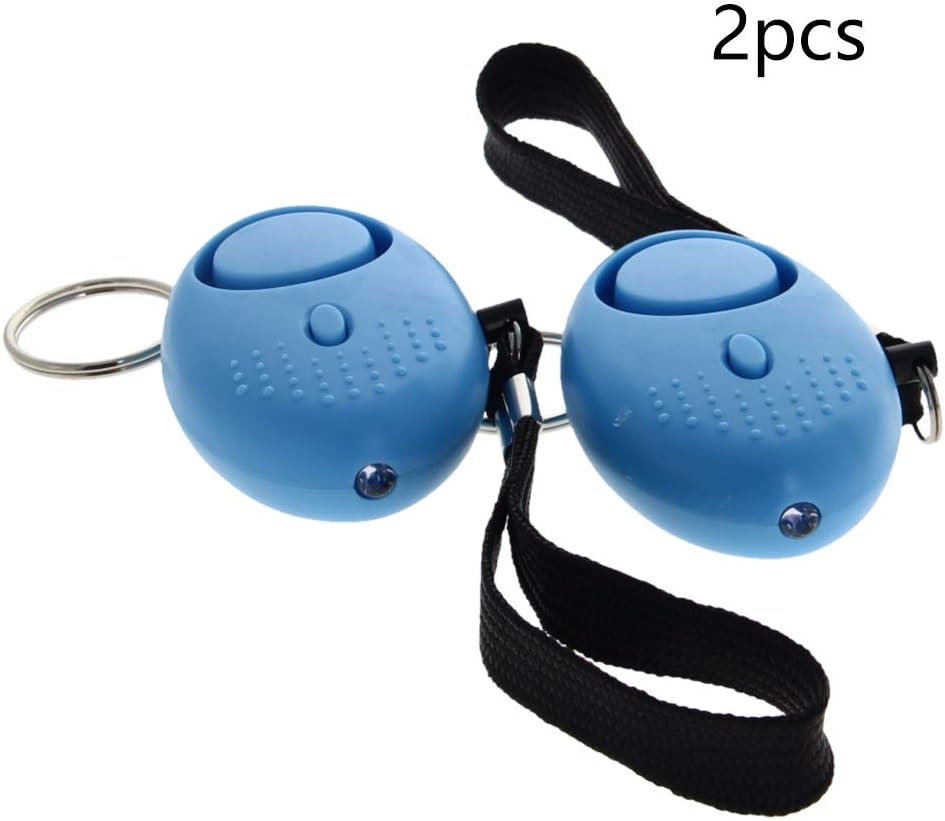 Othmro Personal Alarm 130db Personal Safesound Security Alarm Keychain with LED Light L002 Light Blue 2pcs: Home Improvement
