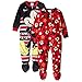 Disney Toddler Boys' Mickey Mouse 2-Pack Fleece Blanket Sleeper, Red, 3T