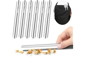 Tophoniex 6PCS Restaurant Crumb Sweepers Table Crumb Sweepers Stainless Steel Table Crumb Scraper for Restaurants Homes, Crumber tool for Servers, Waiters, Waitresses(Silver)