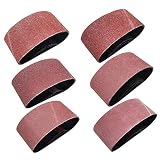 Sackorange 18 PCS 2-1/2 inch x 16 inch Abrasive Sanding Belts - 3 Each of 60 80 120 150 240 400 Grit Aluminum Oxide Sanding Belts For Belt sander (2.5x16in)