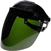 Phillips Safety Shade 3/4/5 Face Shield &ndash; UV/IR, ANSI Z87+, 0.077&Prime; Thick Contoured Lens, Multi-Axis Headgear for Grinding/Brazing/Oxyfuel (Shade 4)