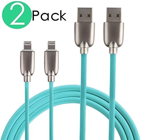 iPhone Charger,ANSOTT 2 Pack Durable and Fast Charging Cable(3.3ft,1m) for iPhone 7/6s Plus/6 Plus/5/5S/5C/SE,iPad Mini 2 3 4 Air iPod,iOS Devices and More(Green)