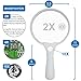 Fancii 5.5 inch Extra Large LED Handheld Magnifying Glass with Light - 2X 4X 10X Lens - Best Jumbo Size Illuminated Reading Magnifier for Books, Newspapers, Maps, Coins, Jewelry, Hobbies & Crafts