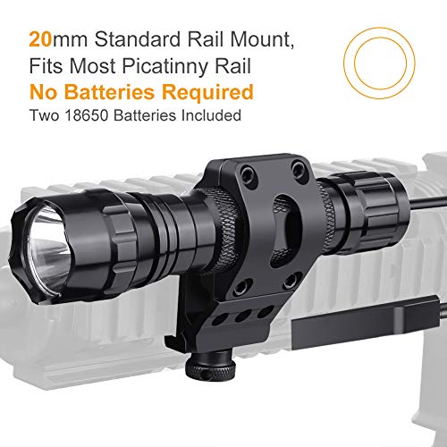 4 Feyachi+Flashlight+Picatinny+Rechargeable+Batteries