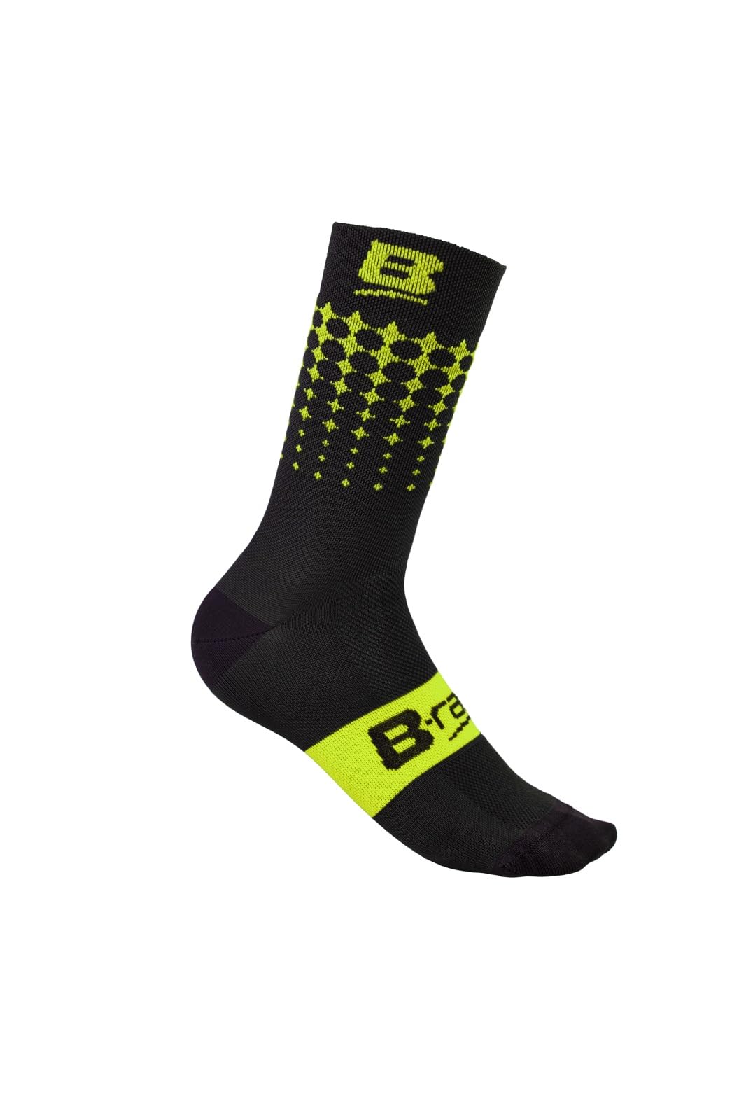 B-RACE SOFT AIR PLUS SOCKS BLACK/YELLOW 40-43 M