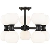 Z-Lite 494-10SF-MB Artemis Semi Flush, 10-Light 600 Total Watts, Matte Black