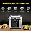 CUSIMAX-25L-Deep-Fat-Fryer-1200W-Touchscreen-Compact-Deep-Fryer-with-Timer-and-Temperature-Control-Stainless-Steel-Basket-and-Viewing-Window-Removable-Lid-Non-Stick-Oil-Tank-SilverBlack CUSIMAX 2.5L Deep Fat Fryer, 1200W Touchscreen Compact Deep Fryer with Timer and Temperature Control, Stainless Steel…