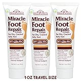 Miracle Foot Repair Cream 1 Ounce Tube, 3-Pack with 60% UltraAloe