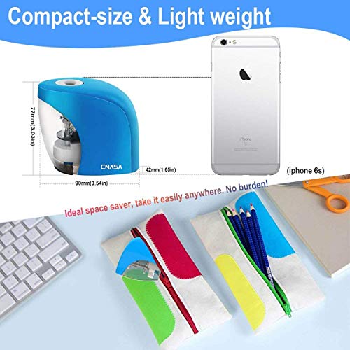 Pencil Sharpener,Electrical Pencil Sharpener for NO.2 Pencils and Colored Pencils,Portable Automatic Electric Sharpener Feature for Home/School/Classroom/Office (Navy Blue)