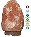 KHEWRA Hand Carved Natural Crystal Air Purifying Himalayan Salt Lamp on Wood Base with UL-Approved Cord and 15-Watt Light Bulb (9 to 10 inch, 8 to 12 lbs)