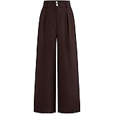 BTFBM Women Wide Leg Dress Pants 2026 High Waisted Button Pleated Business Casual Trousers Office Work Palazzo Pants