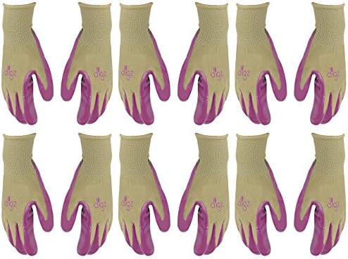DIGZSet of Long Cuff Grip Planter Women's Medium Synthetic Leather Palm All Purpose Work/Garden Gloves - Comfort Fit