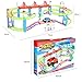 SZJJX Multi-Track Rail Car Building Block Railway Train Set Educational Kids DIY Assembly Toy with Race Track and Electric Car Double Orbits Colorful