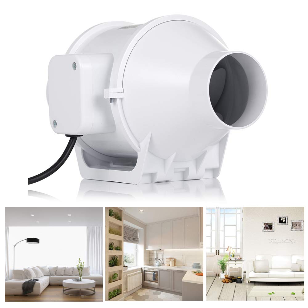 Hon&Guan 3 Inch Extractor Fan High Efficiency Mixed Flow Ventilation System Exhaust Air for
