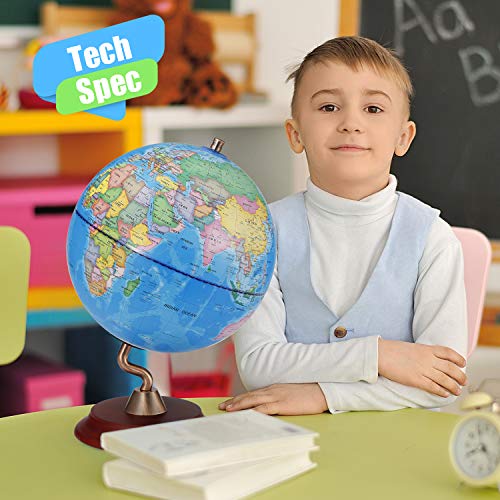 4 World+Globes+Wooden+Stand+Kids