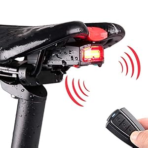 Bike Tail Light, Bright Bicycle Rear Cycling Safety Flashlight, with Anti-Theft Alarm Tail Light, Built-in 700mah…