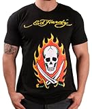 ED HARDY Christian Audigier Mens Kamikaze Geisha Dragon Skull Tattoo T-Shirt