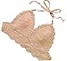 Tribear Womens Sexy Summer Crochet Lace Crop Tops Bikini Bra Khaki,One Size=US S-L