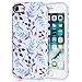 iPhone 7 Case, iPhone 8 Case, Floral Series Best Protective Cute Women Girls Clear Slim Shockproof Glossy Soft Silicone Rubber TPU Cover Phone Case For Apple iPhone 7/iPhone 8, Blue Flower