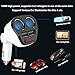 2 Sockets 12V/24V Cigarette Lighter Splitter, 3.4A Dual USB Car Charger Adapter with Voltage Display (White)