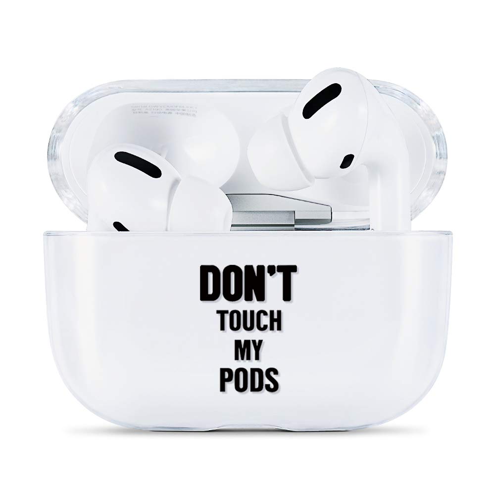 AKABEILA Case Compatible with Apple AirPods Pro Case Transparent Silicone Cute Design AirPod Pro 2019 Case Cover Front LED Visible Wireless Charging Case