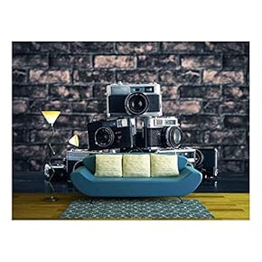 Old Camera - Removable Wall Mural | Self-Adhesive Large Wallpaper - 66x96 inches