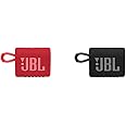 JBL Go 3 Portable Bluetooth Speakers (JBLGO3REDAM) and (JBLGO3BLKAM)