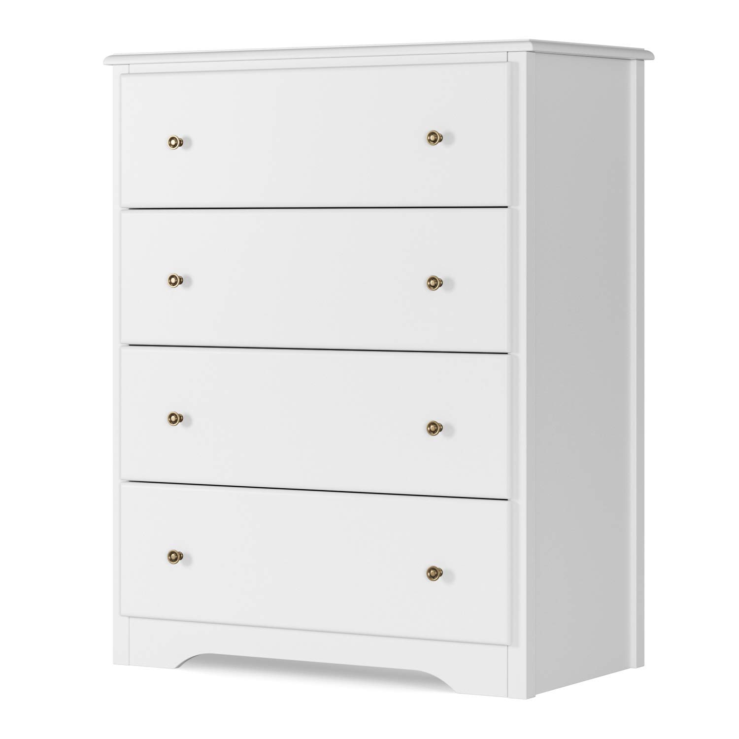 Homecho Dresser With 4 Drawers Modern Chest Of Drawers White Dresser Chest With Wide Storage Space Functional Organizer With Solid Wood Frame For Bedroom Living Room Closet Entryway Hallway Amazon In Furniture Modern Bedroom Dressers And Chests