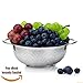 Pasta Strainer Stainless Steel, Best Food Colander 1.5 Quart, Micro Perforated, Metal, with Handles, For Spaghetti, Rice,Orzo,Vegetables &Fresh Fruits Salad+BONUS (Cooking recipe E-Book)