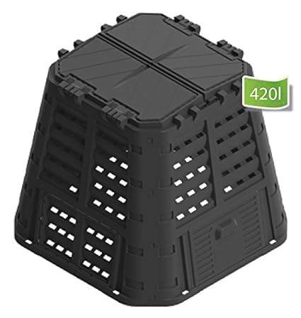 Wamat Schnellkomposter 420-880 Liter Gartenkomposter Thermokomposter Komposter Bio ! (420 Liter, Schwarz)