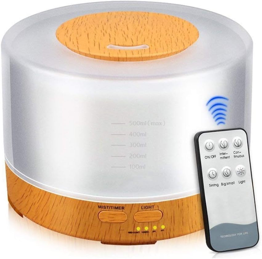 HJYYXL Portable Cool Mist Humidifier Aroma Diffuser - 500ml ultrasonic Aroma humidifier Essential Oil Diffuser for Bedroom Baby Office-D 11x16cm(4x6inch)