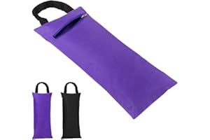 TOPTIE 2 Pack Yoga Sandbag Weighted Bag for Fitness Yoga Bolster, Unfilled Sandbag 16 x 7 Inch