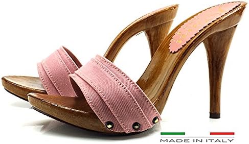 Kiara Clogs Heel 11 cm km7101 Pink