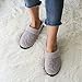 Komyufa Soft House Cotton Slippers Flat Closed Toe Lightweight Indoor Outdoor Home Shoes(XL/8.5-9 B(M) US, Grey)