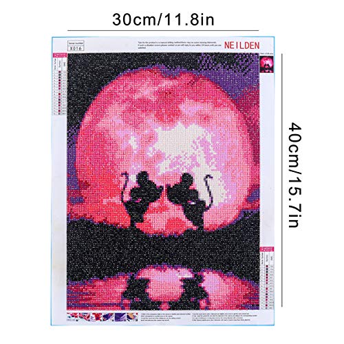 DIY 5D Diamond Painting Kits Diamonds and Dotz Full Drill for Crystal Rhinestone Diamond Diamond Art Paint with Diamonds Arts Craft 11.8×15.7 Inches (Red)