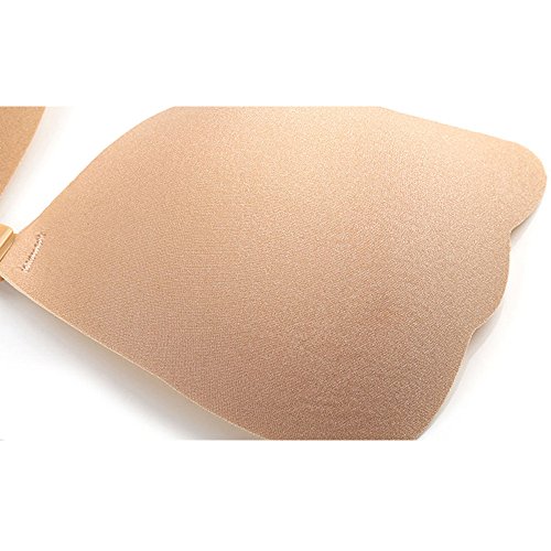 MITALOO Backless Wing Shaped Push Up Plunge Sticky Lite Silicone Bra With Buckle
