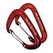 Wise Owl Outfitters Wiregate Carabiner Clip Set 12 KN Heavy Duty, Lightweight Aircraft Grade Aluminum - Great Gear for Hammock Camping - Wise Owl “WiseClips” – Red