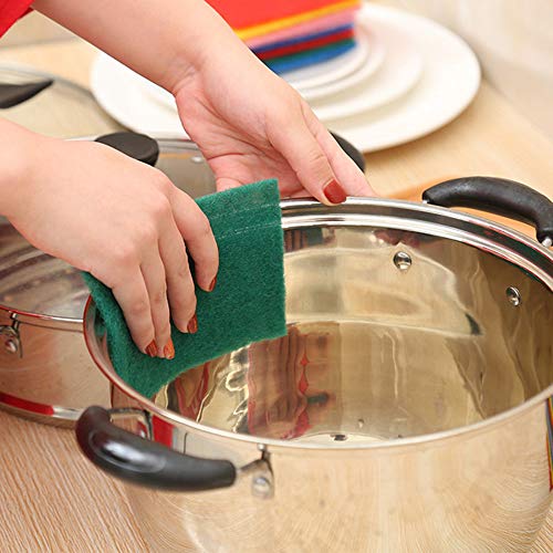 Scouring Pads Cleaning Scrub Sponge Non Scratch Scrub Pads Flexible Perfect for Kitchen Dishes, Cleaning-Quick Dry