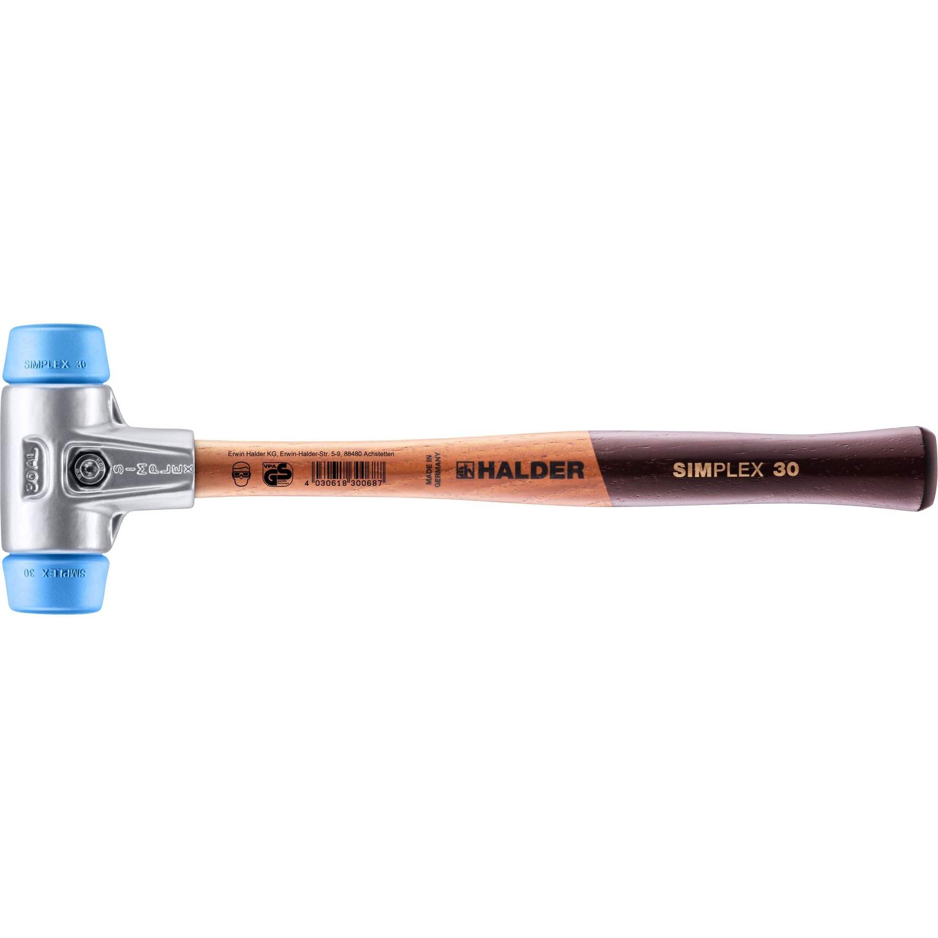 Halder 3101030 "Simplex TPE-Soft-Face" Mallet, Multi-Colour, 30 mm