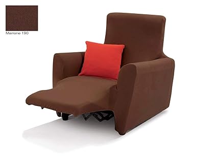 PETTI Artigiani Italiani - Sesselbezug, Sesselschoner, Sesselhusse, Sesselüberwurf, für Relaxsessel, Braun, 100% Made in Ital