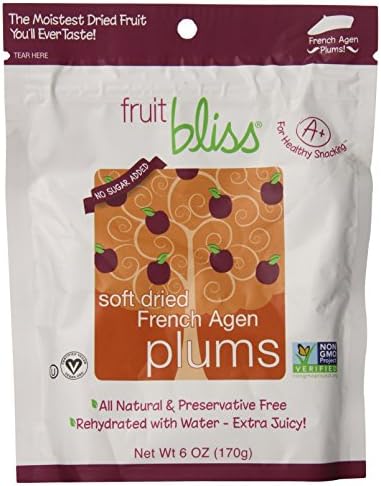 Fruit Bliss Soft Dried, Plums, 6 Ounce