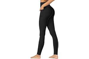 Sunzfly Invisible Butt Scrunch Workout Leggings with Pockets for Women, No Front Seam Gym Yoga Pants with Tummy Control