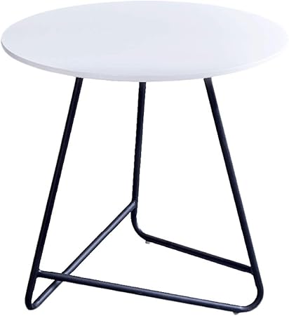 Amazon Com Zhqdd Metal Small Round Table Balcony Wrought Iron Side Table Three Legs Stable Snack Table Coffee Table Color White Garden Outdoor
