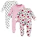 Touched by Nature Baby Organic Cotton Sleep and Play, Garden Floral, 3-6 Months