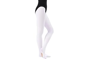 MATHACINO Women's Dance Tights Convertible Transition Ballet Tights 80D Semi Opaque Pantyhose