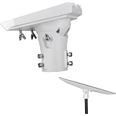 PowGrow Pipe Adapter Wall Pole Mount for Starlink Standard 4/4X/Gen3,White | Adjustable Pole Mount Adapter Kit for Starlink Standard 4/4X Dish, with Multiple Adjustment Capabilities, Aluminum Alloy