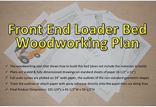 Front End Loader Bed - Woodworking Plans with Full Scale Curves (Twin-Size)