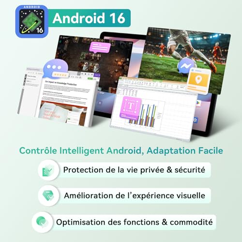 KINGRID T90 Android 16 Tablet, Gemini AI 3.5, 11 Inch FHD (Widevine L1), 24GB RAM 128GB ROM (2TB TF), Tablet with Keyboard Mouse and Stylus, 2 in 1 PC, 8000mAh Battery – Grey